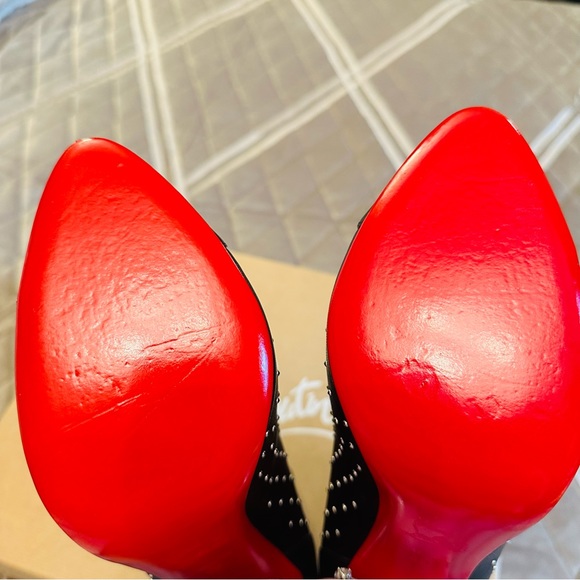 EUC Christian Louboutin Dakita 100 Leather Booties Size 39 - Picture 8 of 9